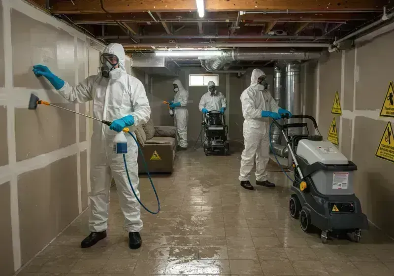 Basement Moisture Removal and Structural Drying process in Derby, CO